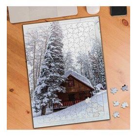 76448 Karlı Çam Ağacı Dağ Evi 240 Parça Puzzle Yapboz