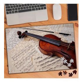 76458 Müzik Notaları ve Keman Resmi 240 Parça Puzzle Yapboz