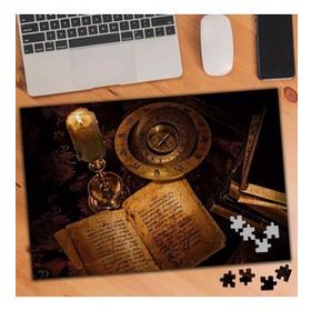 76459 Mum Işığında Pusula ve Kitaplar 240 Parça Puzzle Yapboz
