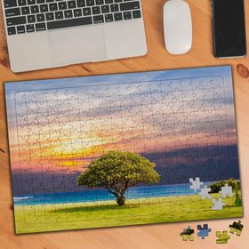 766755 Yeşil Ağaç ve Deniz Manzarası 240 Parça Puzzle Yapboz
