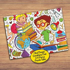 7668 Bilgi Kütüphanesi Çocuklara Özel Puzzle Yapboz Tablo