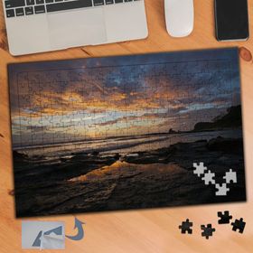 768 Gün Batımında Deniz Kenarı 240 Parça Puzzle Yapboz Tablo