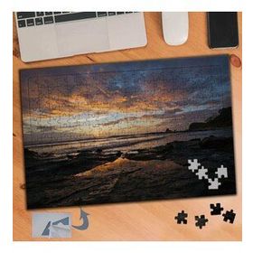768 Gün Batımında Deniz Kenarı 240 Parça Puzzle Yapboz Tablo