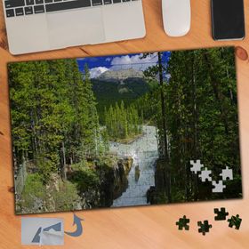 777 Ağaçların Ortasında Gölet 240 Parça Puzzle Yapboz Tablo