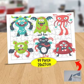 7776453 Şaşkın Sevimli Canavarlar 99 Parça Puzzle Yapboz Tablo