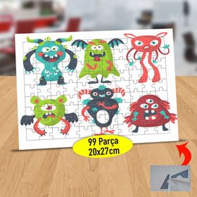 7776453 Şaşkın Sevimli Canavarlar 99 Parça Puzzle Yapboz Tablo