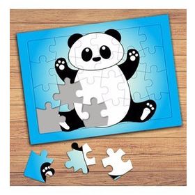 77958 Sevimli Hayvan Panda Çocuklara Özel Puzzle Yapboz Tablo