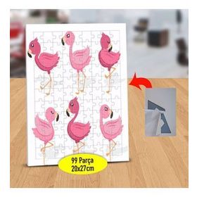 7823935 Sevimli Pembe Flamingolar 99 Parça Puzzle Yapboz Tablo
