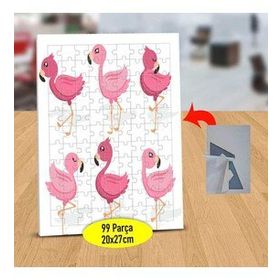 7823935 Sevimli Pembe Flamingolar 99 Parça Puzzle Yapboz Tablo