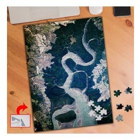 782S Nehir Yolu Ağaçlar Doğa 240 Parça Puzzle Yapboz Tablo