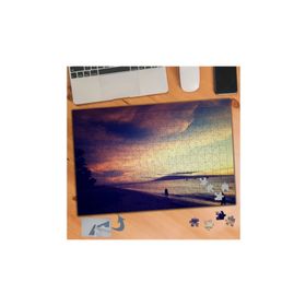 784 Pembe Gökyüzü Deniz Doğa 240 Parça Puzzle Yapboz Tablo