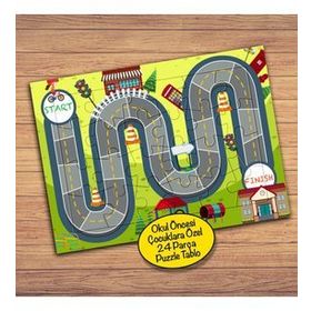 7843 Bisiklet Pist Alanı Çocuklara Özel Puzzle Yapboz Tablo