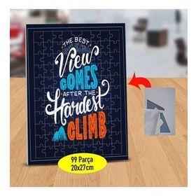7843842 The Best View Comes Yazılı 99 Parça Puzzle Yapboz Tablo