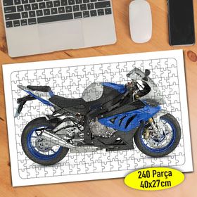 78465769 Mavi Lüks Motorsiklet 240 Parça Puzzle Yapboz