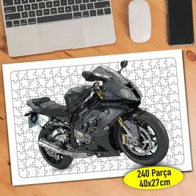 78465781 Siyah Lüks Motorsiklet 240 Parça Puzzle Yapboz