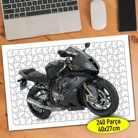 78465781 Siyah Lüks Motorsiklet 240 Parça Puzzle Yapboz