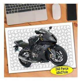 78465781 Siyah Lüks Motorsiklet 240 Parça Puzzle Yapboz
