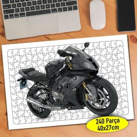 78465781 Siyah Lüks Motorsiklet 240 Parça Puzzle Yapboz