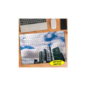 78473 Bulutlar ve Yüksek Bina Manzarası 240 Parça Puzzle Yapboz