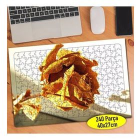 7853 Yakın Çekim Zarif Sarı Kurumuş Gül 240 Parça Puzzle Yapboz
