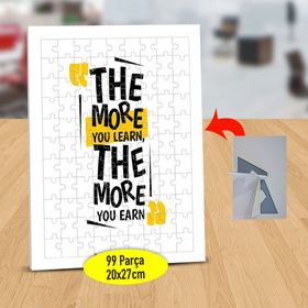 7861415 The More You Learn Yazılı 99 Parça Puzzle Yapboz Tablo