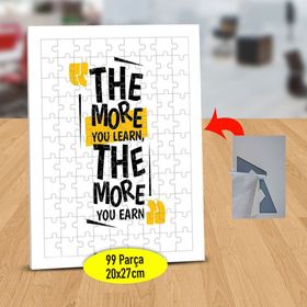 7861415 The More You Learn Yazılı 99 Parça Puzzle Yapboz Tablo