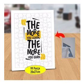 7861415 The More You Learn Yazılı 99 Parça Puzzle Yapboz Tablo