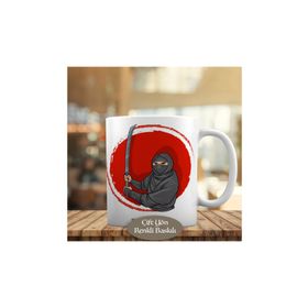 7869491 Örtülü Ninja Karakter İllüstrasyon Kupa Bardak