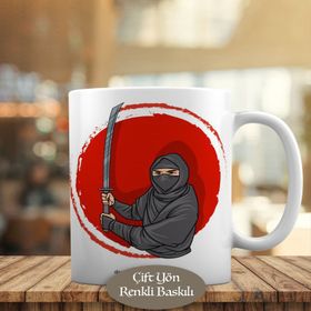 7869491 Örtülü Ninja Karakter İllüstrasyon Kupa Bardak