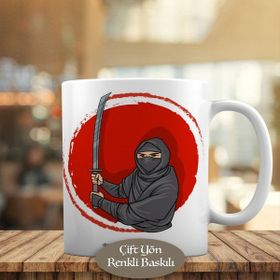 7869491 Örtülü Ninja Karakter İllüstrasyon Kupa Bardak