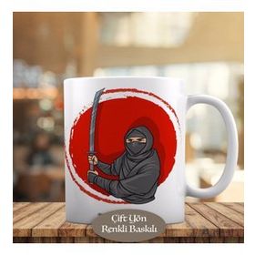 7869491 Örtülü Ninja Karakter İllüstrasyon Kupa Bardak