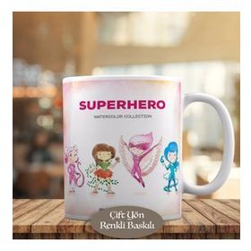 7883 Süperhero Süper Kahraman Kızlar Kupa Bardak