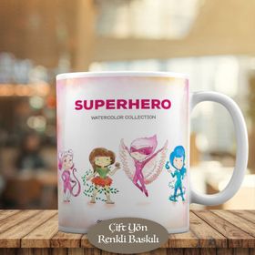 7883 Süperhero Süper Kahraman Kızlar Kupa Bardak