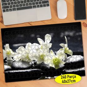 79411717 Beyaz Çiçekler Spa 240 Parça Puzzle Yapboz