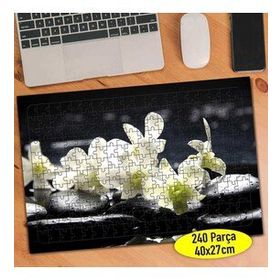 79411717 Beyaz Çiçekler Spa 240 Parça Puzzle Yapboz