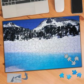 798 Karlı Dağ Ve Mavi Deniz 240 Parça Puzzle Yapboz Tablo