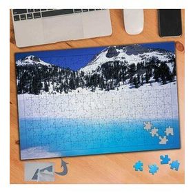798 Karlı Dağ Ve Mavi Deniz 240 Parça Puzzle Yapboz Tablo
