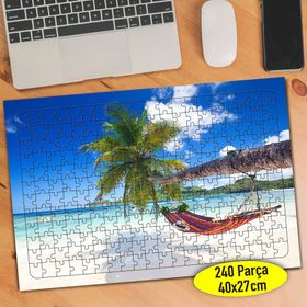 79827019 Palmiye Ağacı Deniz Manzarası 240 Parça Puzzle Yapboz