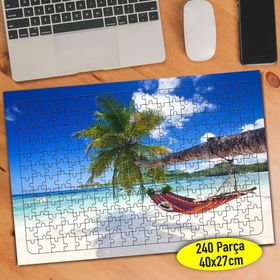 79827019 Palmiye Ağacı Deniz Manzarası 240 Parça Puzzle Yapboz