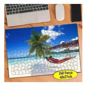 79827019 Palmiye Ağacı Deniz Manzarası 240 Parça Puzzle Yapboz