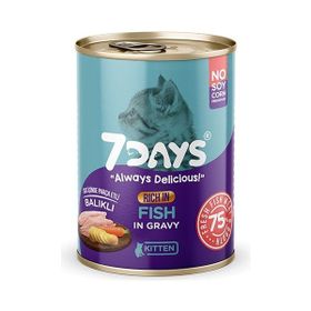 7Days 415 gr Tahılsız Taze Balık Etli Soslu Yavru Kedi Konservesi
