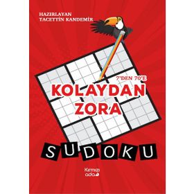 7’den 70’e Kolaydan Zora Sudoku Renkli Basım - Kırmızı Ada Yayınları