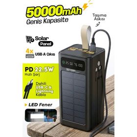 7GO GPW-01 50000 mAh 22.5 W Güneş Enerjili Powerbank