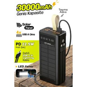 7GO GPW-09 30000 mAh 22.5 W Güneş Enerjili Powerbank