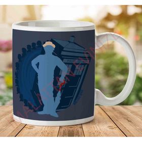 7th Doctor Who Silhouette Sylvester Mccoy Tardis Baskılı Kupa Bardak
