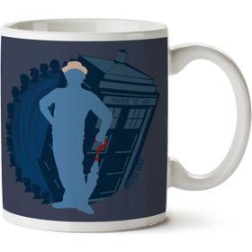 7th Doctor Who Silhouette Sylvester Mccoy Tardis Baskılı Kupa Bardak