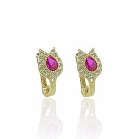 8 Ayar Altın Lale Modeli Bebek Çocuk Küpesi Küpe