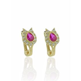 8 Ayar Altın Lale Modeli Bebek Çocuk Küpesi Küpe