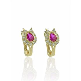 8 Ayar Altın Lale Modeli Bebek Çocuk Küpesi Küpe
