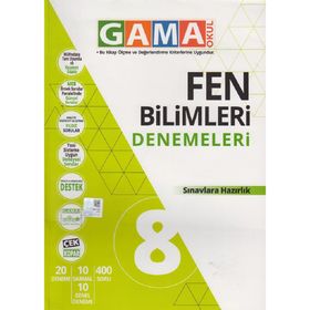 8 Fen Bilimleri Denemeleri Gama Yayınları